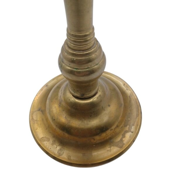 Vintage Large 16" X 16" Solid Brass Menorah Candelabra 7 Arm Candle Holder MCM - Picture 8 of 10